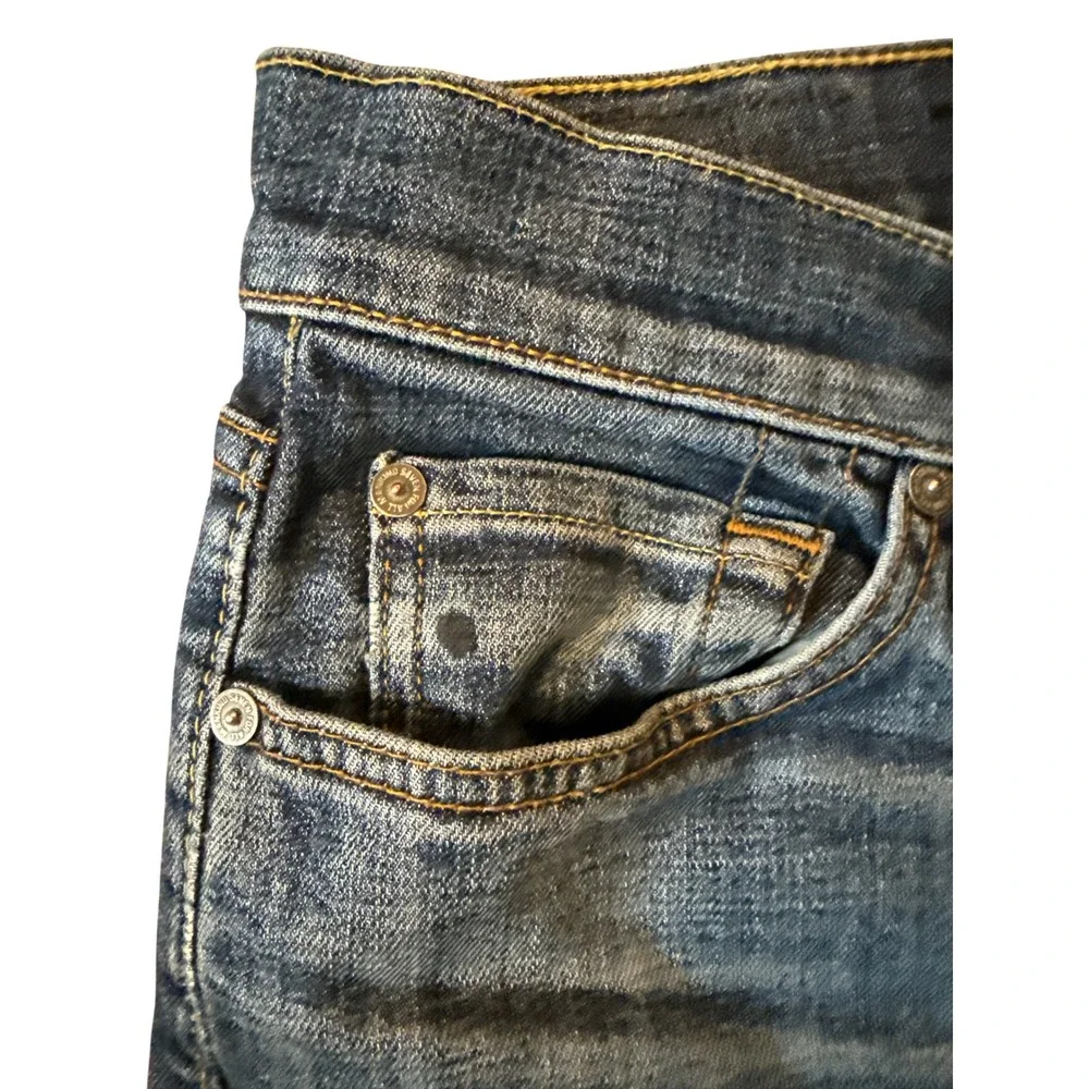 7 For All Mankind Slimmy Slim Fit Jeans Mens 34 Medium Wash‎ Blue Denim